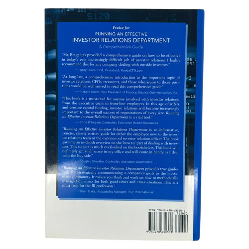 Running an Effective Investor Relations Department Steven M. Bragg 9780470630303