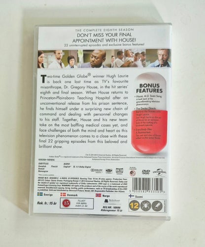 House M.D. - Säsong 8 / Svensk Text / Fint Skick / 6 Disc DVD