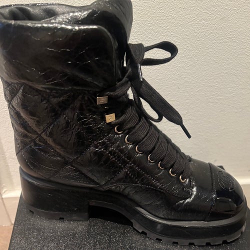 Chanel kängor svarta, storlek 38.5