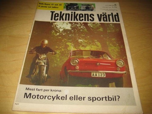 TEKNIKENS VÄRLD NR 8 1966 TEST: HILLMAN SUPER MINX