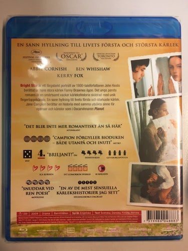 Blu-ray Bright Star Svensk text INPLASTAD