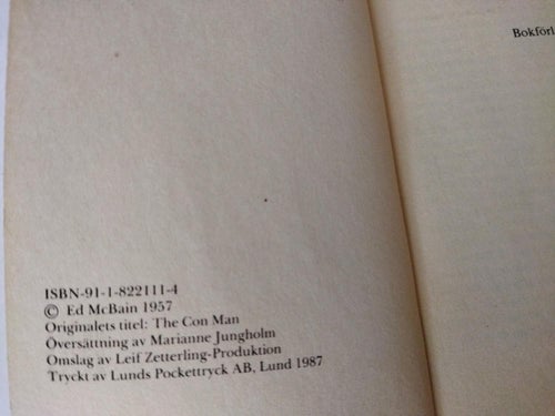 Svindlaren Ed McBain. Bok. lässkick