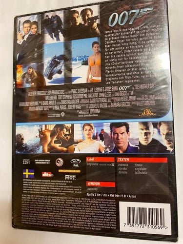 DVD Die Another Day 007 James Bond INPLASTAD