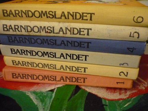 BOK, 6 STYCKEN BARNBÖCKER, BARNDOMSLANDET: 1, 2, 3, 4, 5 & 6