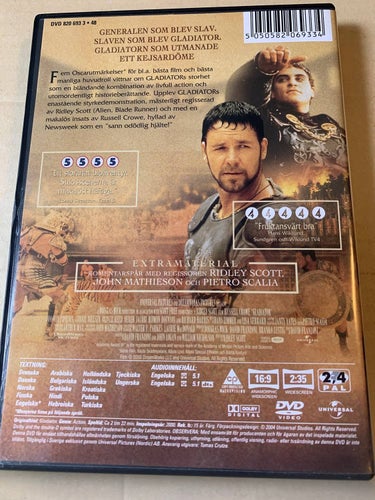 Gladiator, dvd