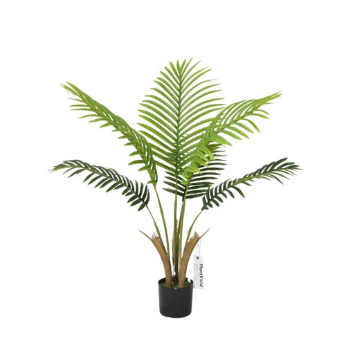 90cm Artificial Palm Tree Potted Green Faux Tropical Plant Plastic Leaves Decor