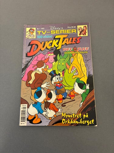 Duck tales nr 1 1993 Disney's TV-serier Piff och Puff Räddningspatrullen