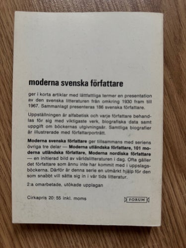 Moderna Svenska Författare - Åke Runnquist - 1967