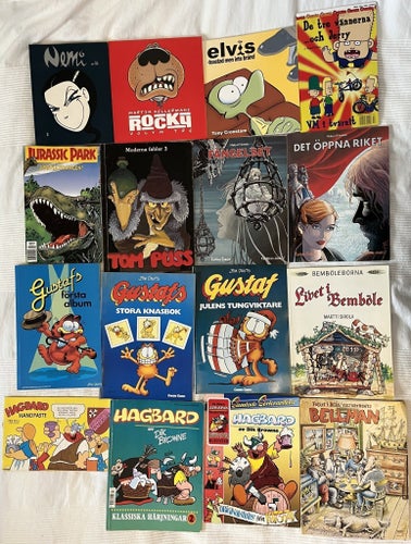 16 blandade album - Nemi, Rocky, Elvis, Gustaf, Hagbard mfl - fint skick