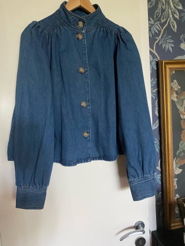 H&M blå blus, storlek XS