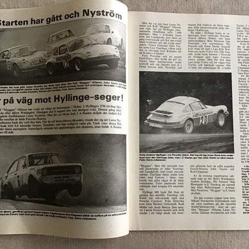 RALLYSPORT NR 8 1976 RALLY,RALLYCROSS,FRANZ WURZ,VÅRDKASBACKEN,GINO WALDNER