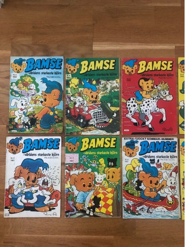 Serietidningen Bamse, 12 nr från årgång 1980 och 1981
