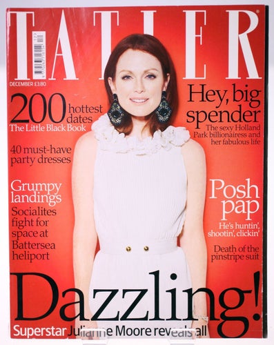 Tatler magazine-Julianne Moore-English issue-December 2008-UK edition-NEW-1005g