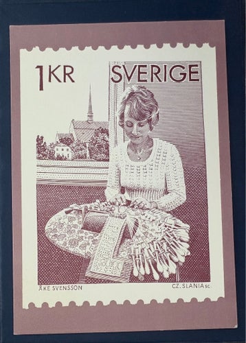 Postkort med VM i Badminton 1977 Malmö Fösta dag stämplat!