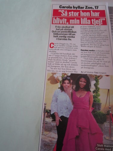 CAROLA - ARTIKEL - FRÅN TIDNING