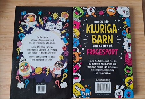 Böckerna Smarta quiz för kluriga barn & Logiska utmaningar för smarta barn