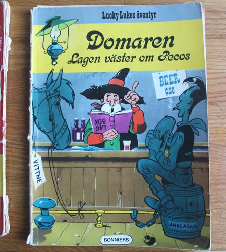 LUCKY LUKE ALBUM NR 16 Domaren - lagen väster om Pecos 1974 1:a uppl