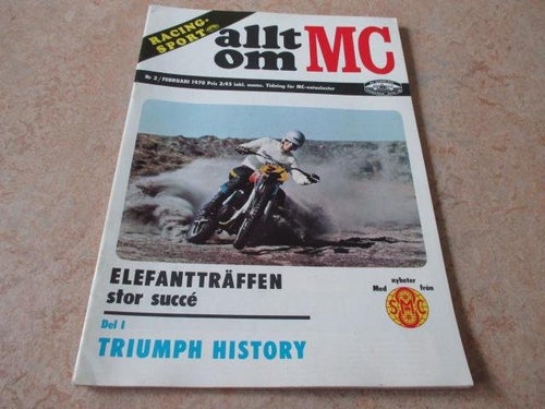 ALLT OM MC NR 2 1970 TRIUMPH HISTORY DEL 1, OVE FUNDIN ,M.M