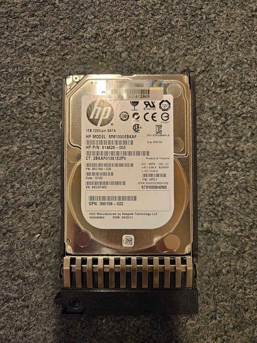 HP 1TB 2,5" 7.2K SATA serverklassad HDD