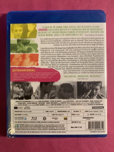 TILL SISTA ANDETAGET (1960) NY inplastad Blu-ray Svensk text, Jean Luc Godard