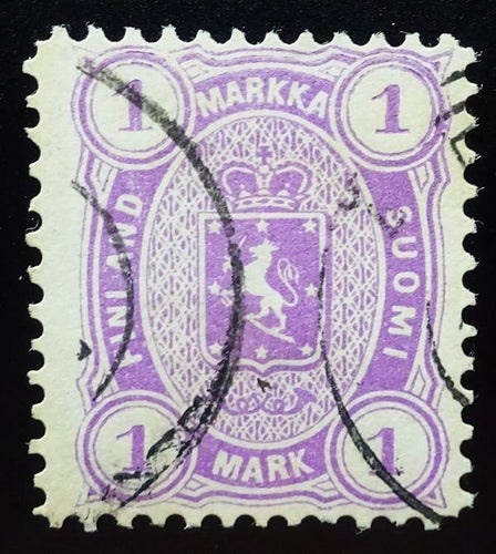 FINLAND 86. BRA 1 MK * VIOLET ÅR 1882...STARK FÄRG...