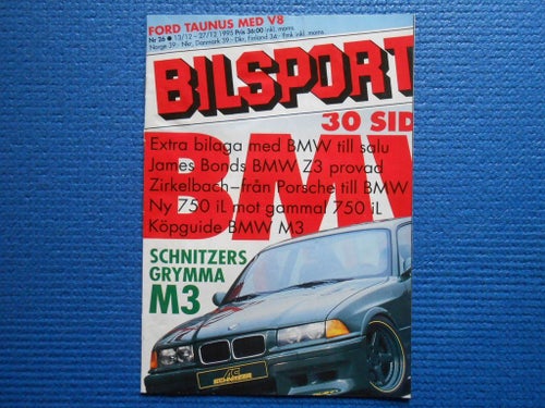 Bilaga "BMW" till Bilsport nr 26 1995