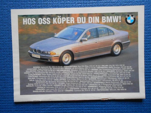 Bilaga "BMW" till Bilsport nr 26 1995
