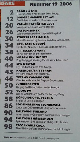 Bilsport nr 19 2006: Datsun 280 ZX, Camaro Cup, beg Opel Vectra, Astra Coupé