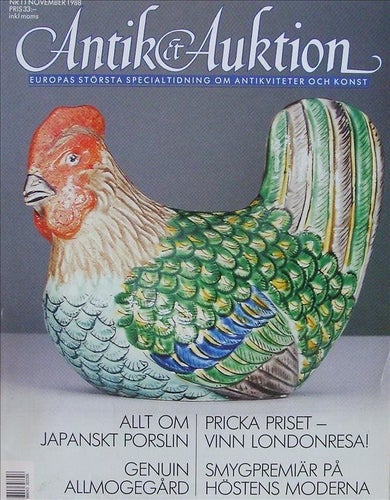 Antik&Auktion 1988/11.Japanskt porslin Kattarp Gottlieb Iwersson Plåtleksaker