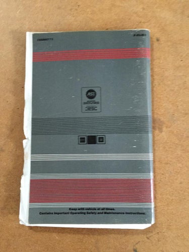 1985 GMC S-Truck Owner's & Driver's Manual