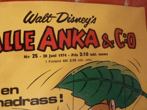 KALLE ANKA & CO, NR 25 - 1974, TIDNING