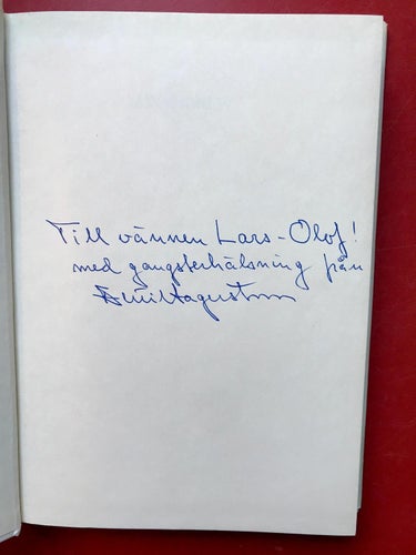 GANGSTERLIV Bertil G Lagerström 1985 Dedikation