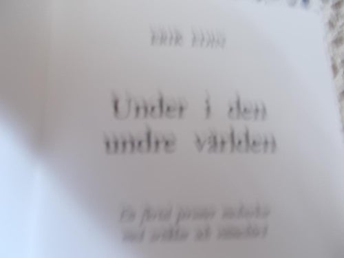 INBUNDEN BOK ERIK  EDIN