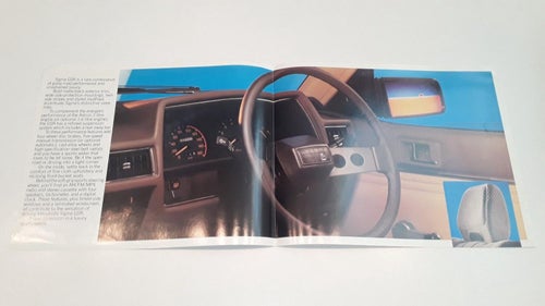 Mitsubishi Sigma GSR 4 sidor tryckt 1983? engelsk text