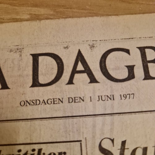 Svenska Dagbladet 1 juni 1977