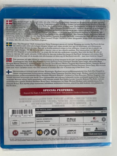 The Hateful Eight - 2-Disc Blu-Ray Special Edition. Fabriksforseglet