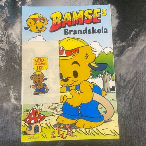Bamse's Brandskola med klistermärken av Rune A