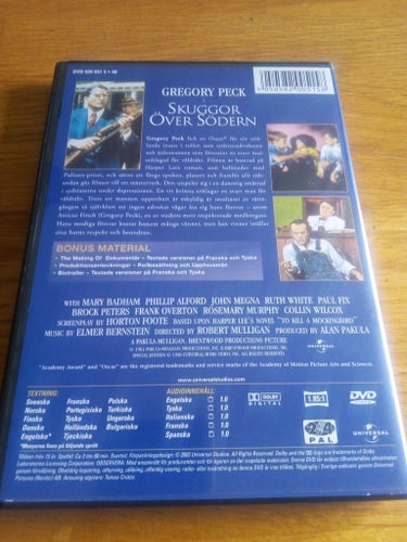 Skuggor över Södern - Gregory Peck, UTGÅTT ! Toppskick!DVD