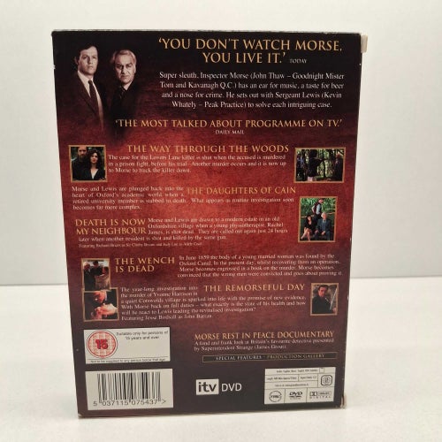 Inspector Morse Säsong 8 - Region 2, DVD-Box, Ingen Svensk text, Fint skick