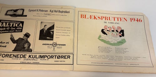 Bläcksprutten 1946 – 58:e årgången – dansk satirtidning/julalbum – Gyldendal