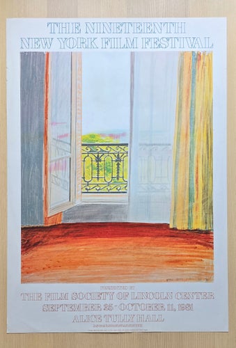 David Hockney original utställnings affisch posters. "New York Film Festival'