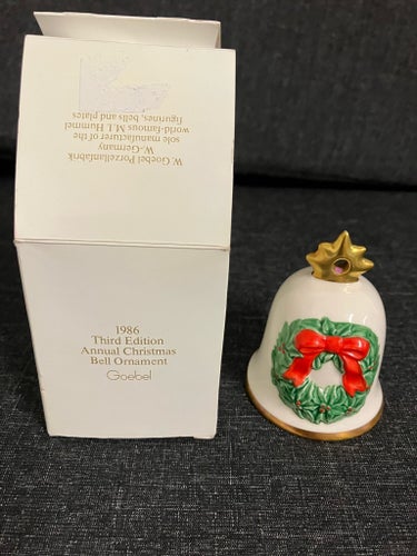 Goebel Årsjulklocka 1986 Tredje Utgåvan Julgransprydnad