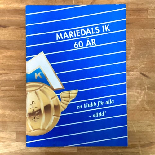 Mariedals IK Borås 60 år Häfte om idrottsklubbens historia Sport idrott