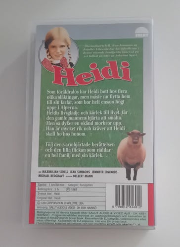 Heidi / 1968 / VHS / SE / Familjeklassiker / Salut 4601