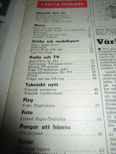 TEKNIK FÖR ALLA NR 24 1959. AUSTIN A55 CAMBRIDGE , M,M