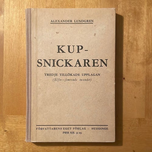 Kup-Snickaren av Alexander Lundgren, 1944