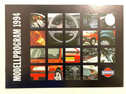 NISSAN MODELLPROGRAM 1994, BROSCHYR 10 SID MKT FIN!