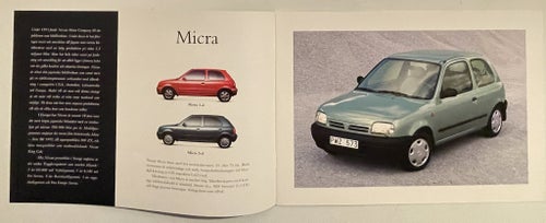 NISSAN MODELLPROGRAM 1994, BROSCHYR 10 SID MKT FIN!