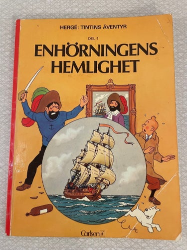 Tintins Äventyr, nr 11: ”Enhörningens Hemlighet”, 1:a upplagan 1972