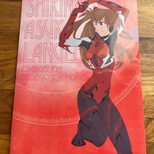 Asuka from Neon genesis evangelion x Lawson collab clear file rare